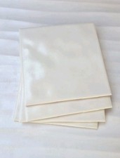 4 Tiles (1 ft²) Glossy Almond 6 x 6 Ceramic Subway Tile.. undulated..Vintage picture