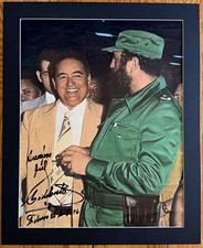 Rare 1976 Fidel Castro Autograph Signed Military Photograph Original Photo picture