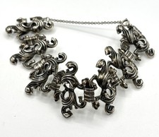 Antique 835 German Silver Baroque Ornate Bracelet 7