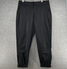 Athleta Radiant Jogger Women Size 16 Black Ankle Zip Activewear picture