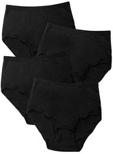 women's briefs 100% Cotton, Jack & Jill,Black, Small-XXX Large, Solid  picture