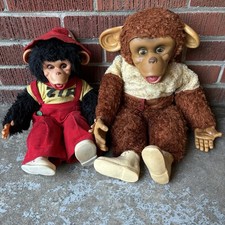 VTG 50’s Rushton Rubber Faced Monkey Lot Of 2 Zippy Mr. Bim Howdy Doody RARE picture