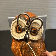 Bramcombe Pottery Ceramic Owl String/Twine Holder Dispenser w/ Twine England picture