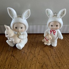 Set Of 2 Vintage Morehead Bunnies  Enesco Figurines picture