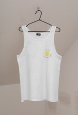 Stussy International Men's White Cotton Tank Top Size M Made in Mexico picture