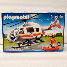 PLAYMOBIL 6686 City Life Emergency Medical Rescue Helicopter Retired picture
