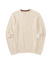 $172 Faherty Brand Jackson Crew Sweater In Seapoint Sand Heather Size Medium picture