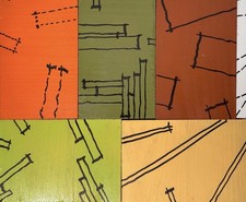 Folk Art Sculpture: “Rectangularity” Wood Block Paintings picture