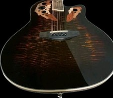 New 12 String Acoustic/Electric Guitar-Beautiful Flame Top-Full-Size picture