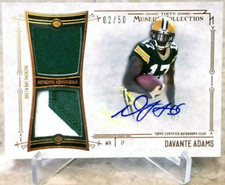 2014 Davante Adams TOPPS Museum Rookie Card Auto RC #'d 02/50 Patch Auto Packers picture