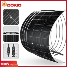 DOKIO 400w(4x100w) 18V Mono Semi-Flexible ETFE Lightweight Solar Panel for Shed picture