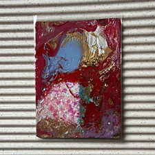 ACEO/ATC original abstract acrylic painting - Tender 204 picture