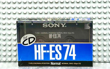 SONY  HF ES  74  1989 JAPAN  TYPE I     BLANK CASSETTE TAPE (1) (SEALED) picture