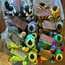Grateful Dead Bean Bag Beanie Bear Plush Lot of 8 Mini Vintage 1998 Multicolor picture