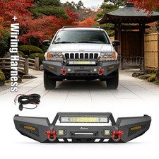 New Steel Front Bumper w/ Winch Plate Fits 1999-2003 2004 Jeep Grand Cherokee WJ picture