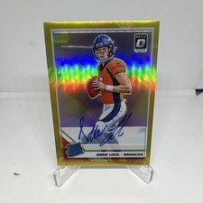2019 Panini Donruss Optic Drew Lock Rated Rookie ON CARD AUTO GOLD /10📈📈 picture