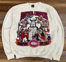 Vintage Looney Tunes Montréal Canadiens Hockey crewneck sweatshirt VK06483 picture