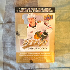 Upper Deck MVP 2026-27 NHL Hockey Trading Card Box 77 Cards Rookie Blackhawks picture