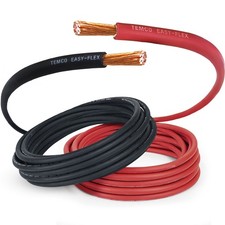 TEMCo 1 Gauge AWG Welding Cable Car Battery Flexible Copper Wire MADE IN USA picture