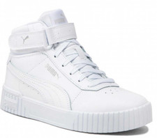 PUMA UNISEX WHITE JUNIOR SHOE CARINA 2.0 MID JR 387376 02J picture
