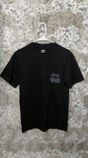 Stussy Men's Black Dice Logo Graphic Crew Neck Short Sleeve Jersey T-Shirt picture