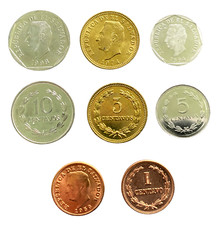El Salvador 4 Coins Set 1, 3, 5, 10 Centavos UNC World Coins picture