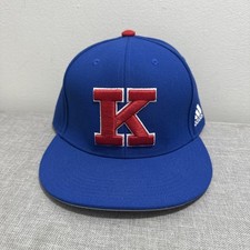 Kansas Jayhawks Adidas Team Issued Baseball Hat Blue Size 7 3/8 NWT Football picture