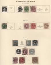 GERMANY 1865-1866 SCHLESWIG-HOLSTEIN COLLECTION OF 12 STAMPS MOSTLY USED picture