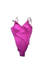 Speedo Women's S3 Swim Shaping Banded Plunge V-Neck Wine Berry One Piece Swimsui picture