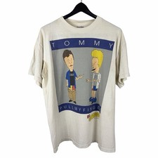 Vintage 90s Beavis & Butthead Tommy Pull My Finger MTV Shirt Size L picture