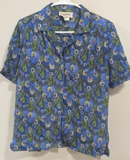 DONNKENNY Classics Women’s Multicolor Floral Collared Button-Up Size Medium picture