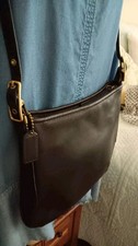 Coach Vtg Mahogany Leather Crossbody Slimline Duffle 9204 MADE USA Y2K Excellent picture