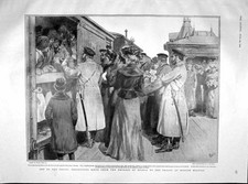 Original Old Antique Print 1904 Empress Russia Moscow Train Chamberlain Budget picture