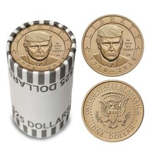 NEW 2026 Donald J. Trump $1 Coin Roll - America 250 Bank Sealed Possible Privy  picture