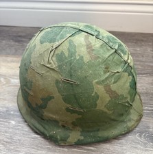 Original Vietnam War M1 Helmet w/Mitchell Camouflage Pattern Cover picture