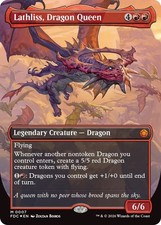 x1 Lathliss, Dragon Queen - Foil - Borderless M MTG Commander: Foundations M/NM, picture