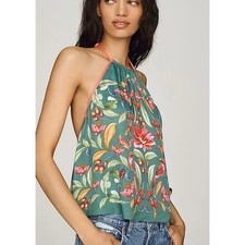Farm Rio anthropologie tropical halter top XL picture