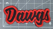 Georgia Dawgs Text  Embroidered Applique Iron On Patch Various Sizes Customize picture