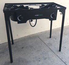 Cast Iron Free Stand LP Propane Double Burner Cooking Stove Range Outdoor Cooker picture