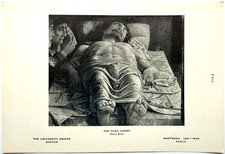 c1920-30s The Dead Christ Half Tone Print Mantegna Brera Milan Antique Religious picture