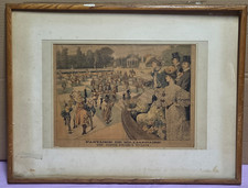 1904 Le Petit Journal French Antique Illustration – Living Chess Game – Framed picture