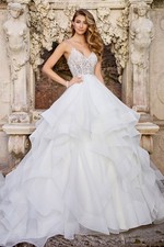 Adele Martin Thornburg Wedding Dress 218221 Ivory Sz 4-6. Stunning Ballgown picture