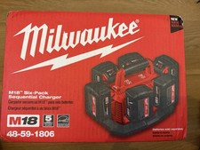 New Milwaukee 48-59-1806 M18 Six Pack Sequential Charger GENUINE 18 Volt 6 Ports picture