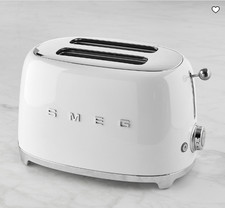 SMEG TSF01 2-Slice Toaster 980W Glossy Stainless Steel Retro picture