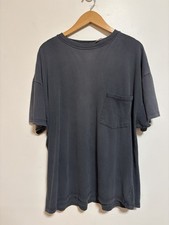 Vintage 90s Sun Faded Black Pocket T-Shirt Size Men’s XL Grunge USA Made picture