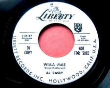 AL CASEY Willa Mae/She Gotta Shake 45 Liberty PROMO Rockabilly EDDIE COCHRAN NM picture