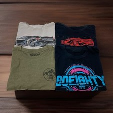 Lot Of 4 80 Eighty Men’s M Medium Car Graphic Print Crew Neck  T Shirt Pack picture