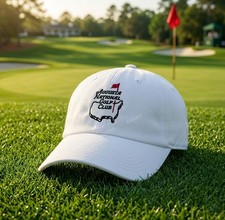 Augusta National Style Masters Golf Hat White Dad Cap Adjustable Embroidered New picture