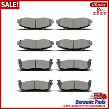 Front Rear Ceramic Brake Pad Set for Ford F-150 Heritage Lincoln Blackwood 2002 picture