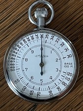 Rare Vintage Lemania Stopwatch 10s Dial Base 100M Tachymeter Swiss Chronograph picture
